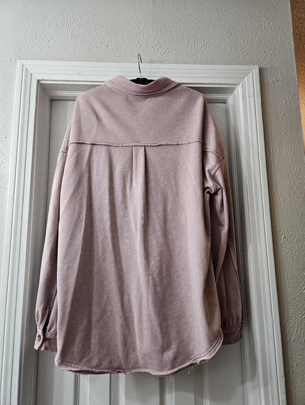 Washed Rose Utility Jacket with Button Front - Picture 2 of 2